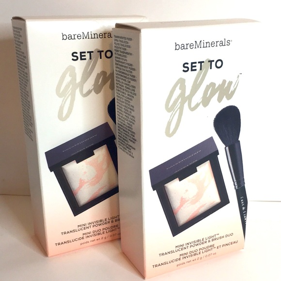 bareMinerals SET TO GLOW Translucent Powder &Brush